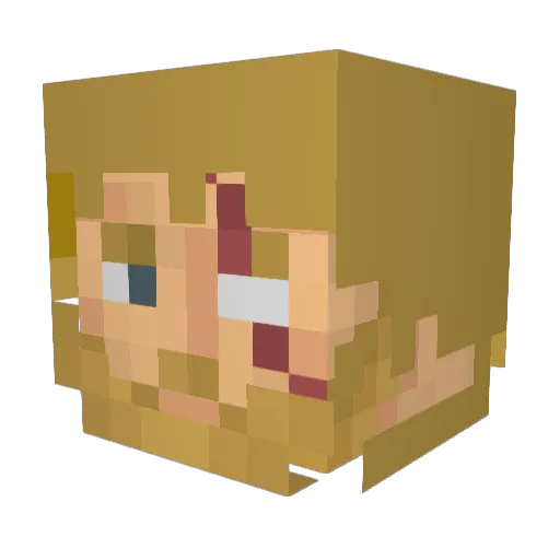 Xatick Minecraft avatar head, 3D render