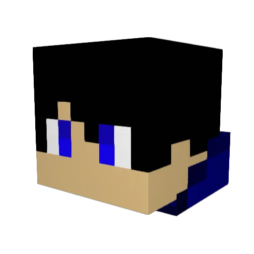 Xatir Minecraft avatar head, 3D render