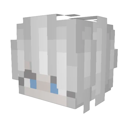 Xatsuky Minecraft avatar head, 3D render