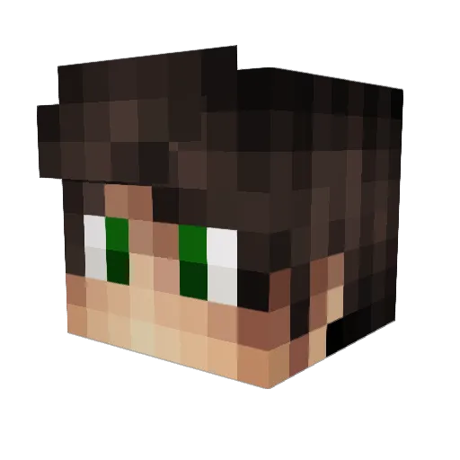 Xav1er Minecraft avatar head, 3D render