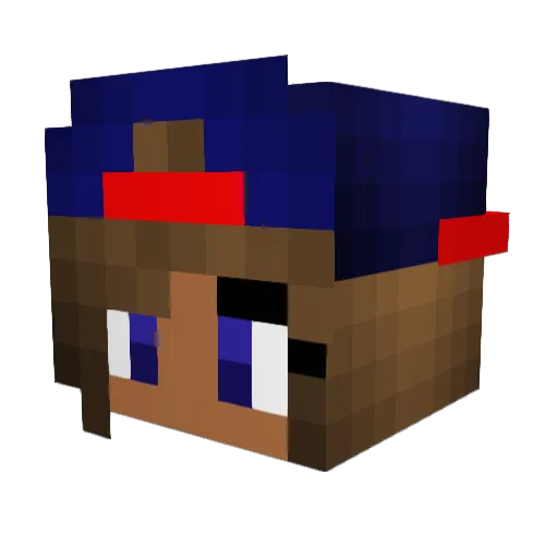 Xav518 Minecraft avatar head, 3D render