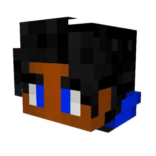 Xav_MC Minecraft avatar head, 3D render