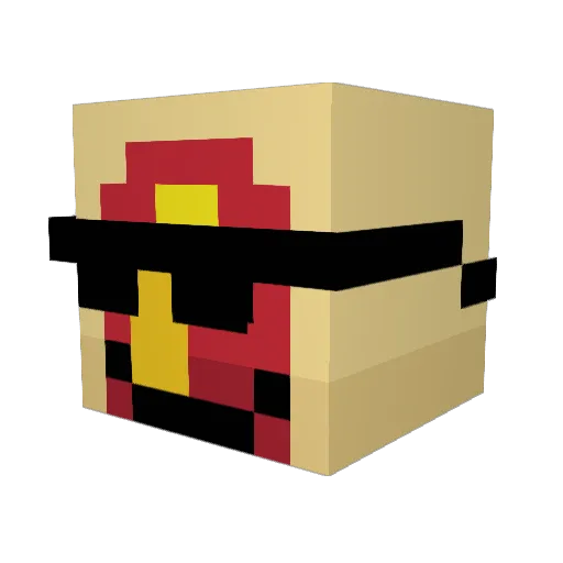 XavageMC Minecraft avatar head, 3D render
