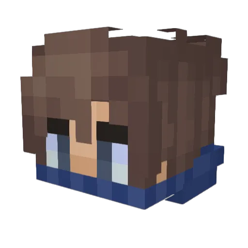 XaverGG Minecraft avatar head, 3D render