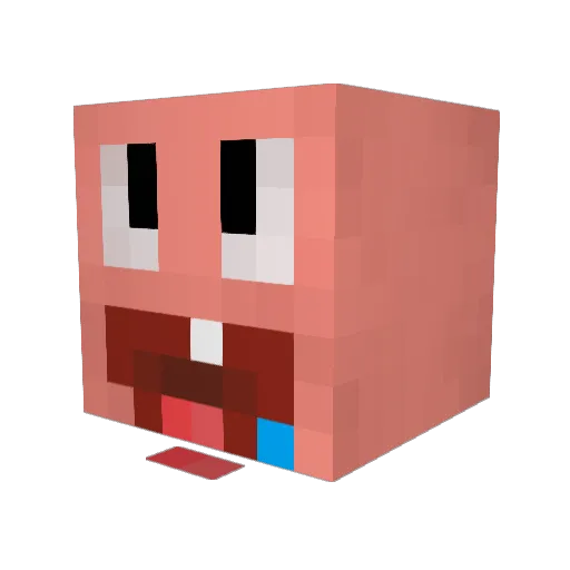 Xaviale Minecraft avatar head, 3D render