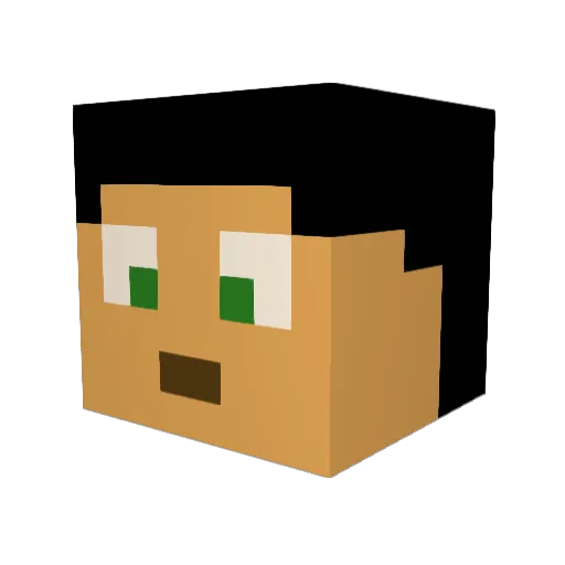 Xavicious Minecraft avatar head, 3D render