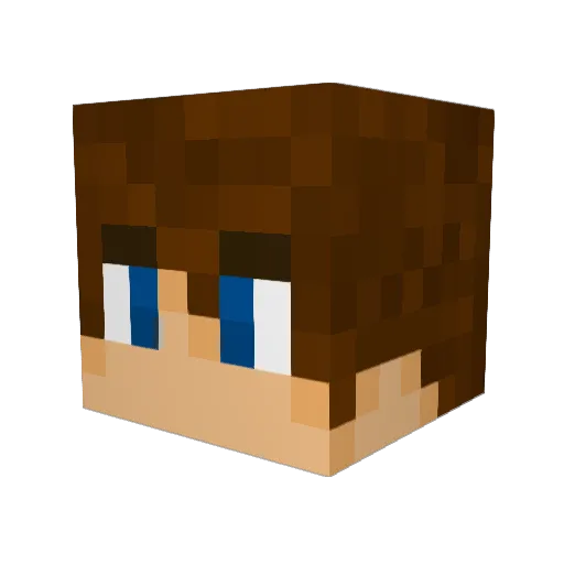 Xavienzo55 Minecraft avatar head, 3D render