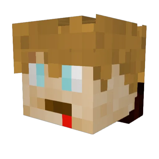 XavierHasNoLegs Minecraft avatar head, 3D render