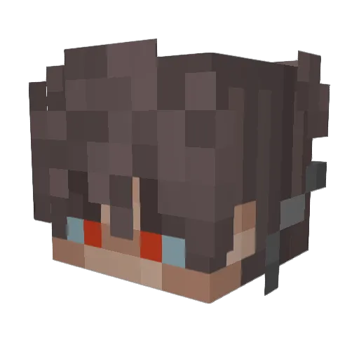 XavierIsQT Minecraft avatar head, 3D render