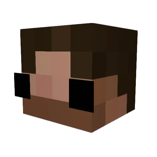 XavierX Minecraft avatar head, 3D render