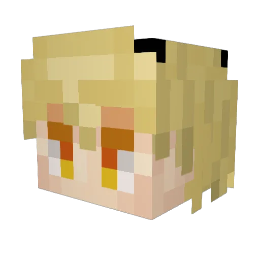 Xavier_sh Minecraft avatar head, 3D render