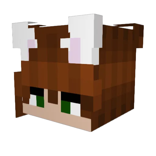 XavierievaX Minecraft avatar head, 3D render