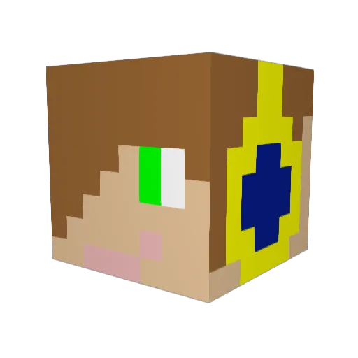Xaviers_MLG Minecraft avatar head, 3D render