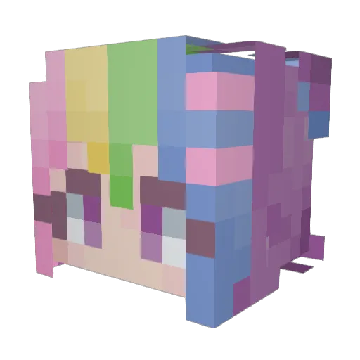 Xaviertb Minecraft avatar head, 3D render