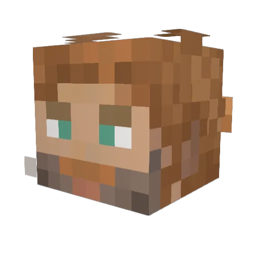 XaviorDukes Minecraft avatar head, 3D render