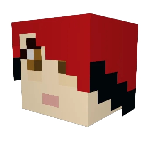 Xavisection Minecraft avatar head, 3D render