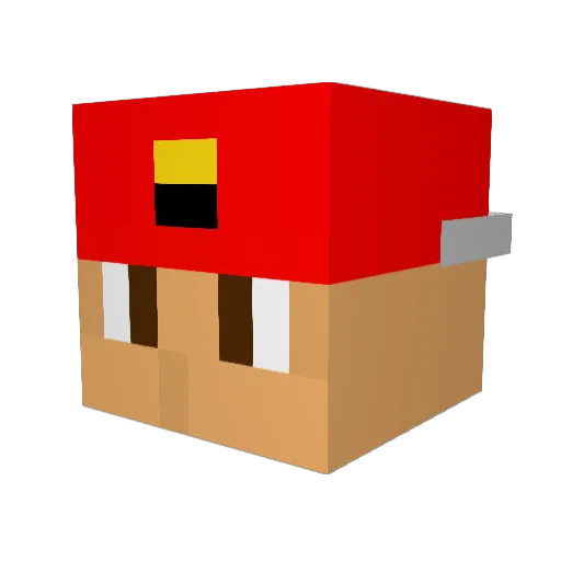 Xaviski Minecraft avatar head, 3D render