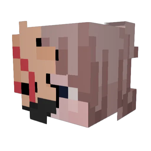 Xavo00 Minecraft avatar head, 3D render