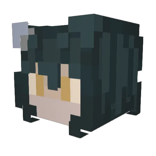 XavosHira Minecraft avatar head, 3D render