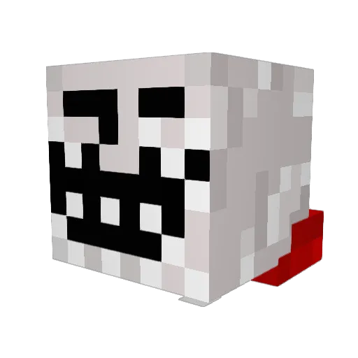 XavyBomb Minecraft avatar head, 3D render