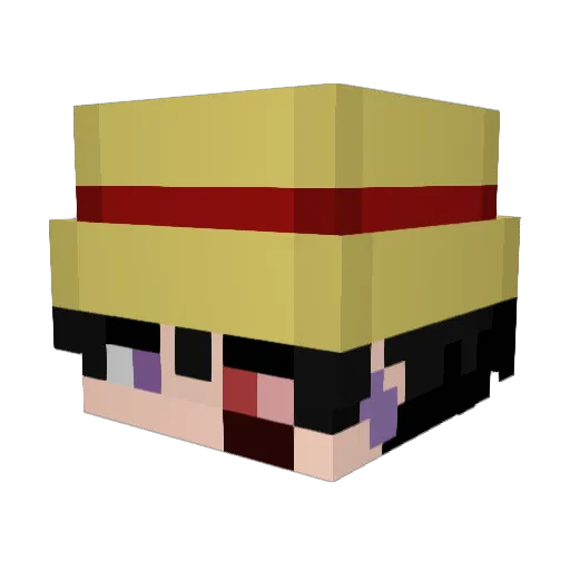 Xawny Minecraft avatar head, 3D render
