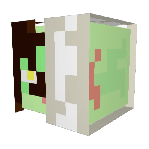Xaxely Minecraft avatar head, 3D render