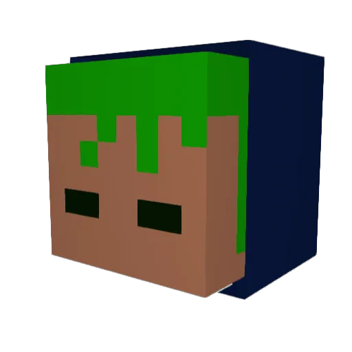 Xaxijoe Minecraft avatar head, 3D render