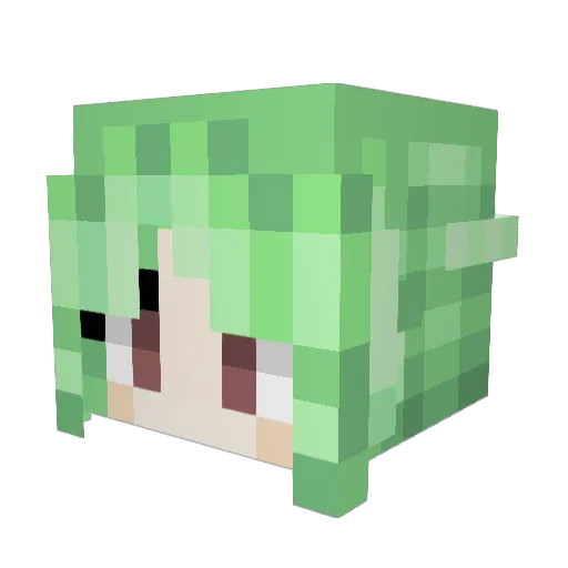 Xayin Minecraft avatar head, 3D render