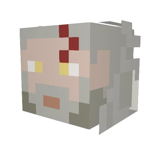 Xayl42 Minecraft avatar head, 3D render