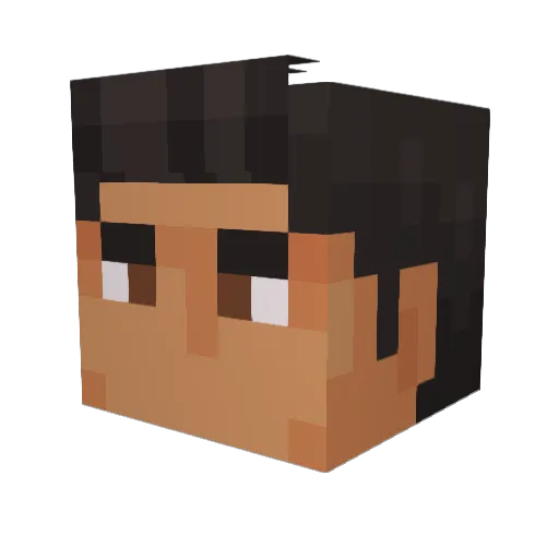 Xayos Minecraft avatar head, 3D render