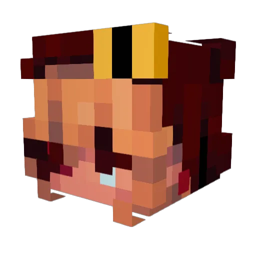 Xayotics Minecraft avatar head, 3D render