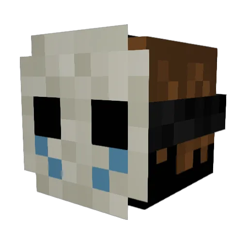 Xayz4rr Minecraft avatar head, 3D render