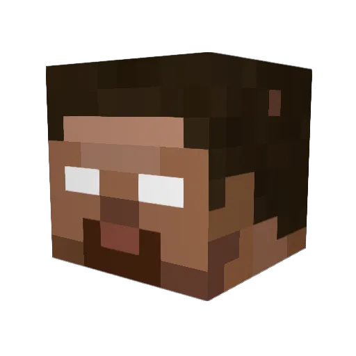 Xazbot Minecraft avatar head, 3D render