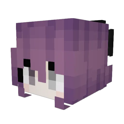 Xazi Minecraft avatar head, 3D render