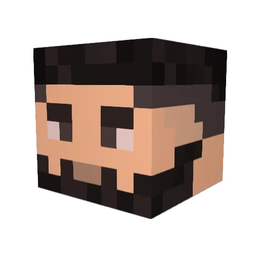 Xazi_i Minecraft avatar head, 3D render