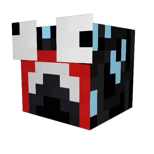 Xazzo Minecraft avatar head, 3D render