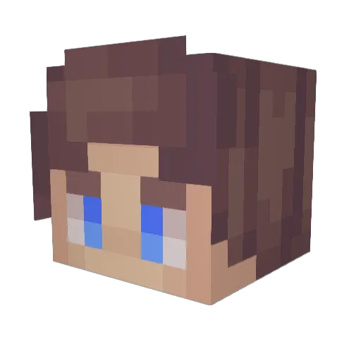 Xb10STON32228 Minecraft avatar head, 3D render