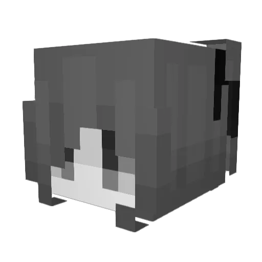 XbMz_y Minecraft avatar head, 3D render