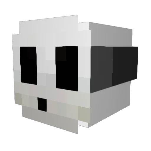 Xbagt Minecraft avatar head, 3D render