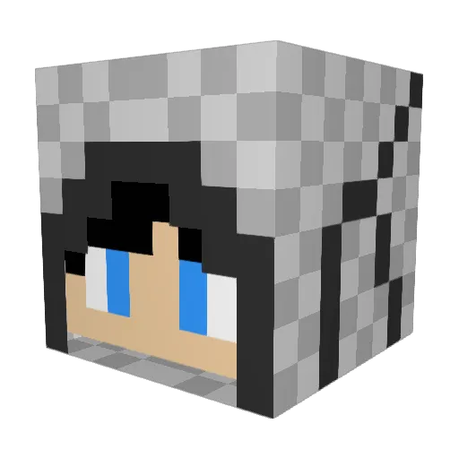 Xbdm Minecraft avatar head, 3D render