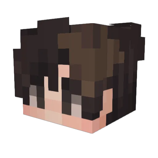 XbikkyX Minecraft avatar head, 3D render