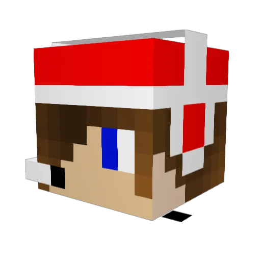 Xbirx Minecraft avatar head, 3D render