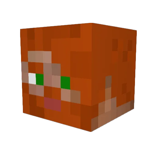 XblLLlnik Minecraft avatar head, 3D render