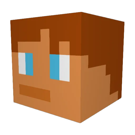 XblackwidowX16 Minecraft avatar head, 3D render