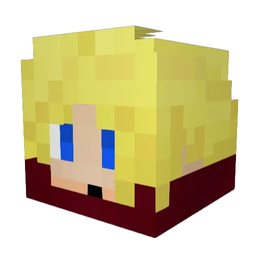 Xblaze37 Minecraft avatar head, 3D render