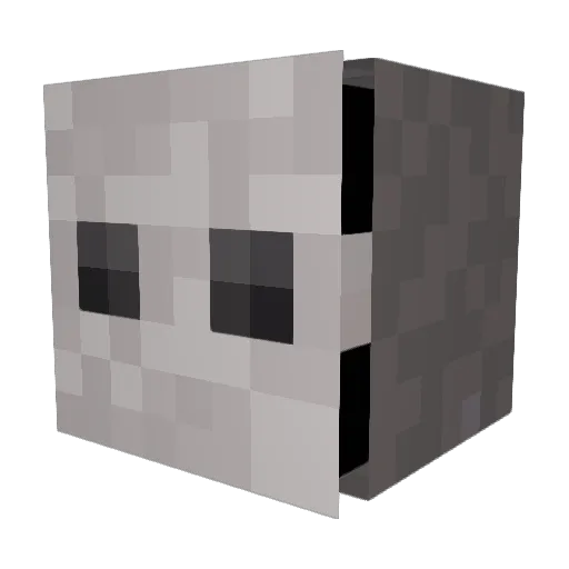 XblindX Minecraft avatar head, 3D render