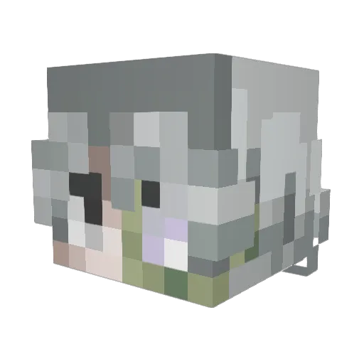 Xblyaat Minecraft avatar head, 3D render