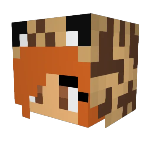 XboxAlt6 Minecraft avatar head, 3D render