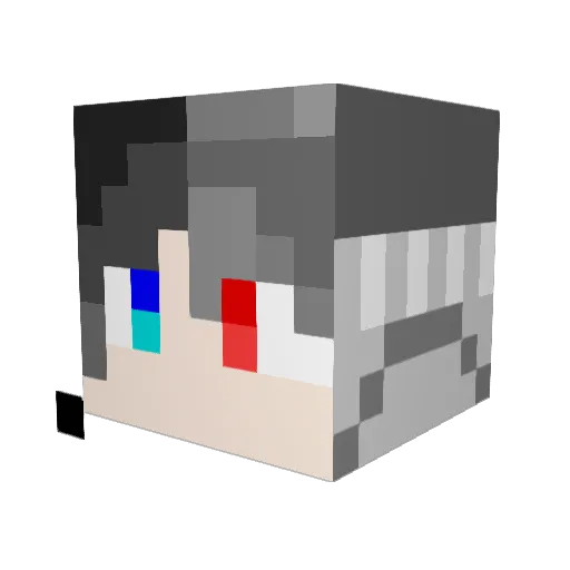 Xc0216_ Minecraft avatar head, 3D render