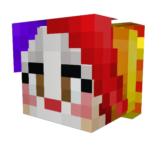 Xcalipir Minecraft avatar head, 3D render
